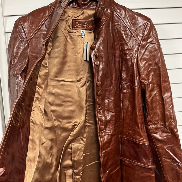 Genuine leather brown jacket - Picture 3 of 3
